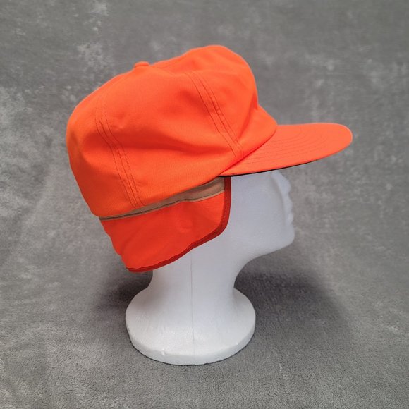 Vintage Columbia Ear Flap Hunting Hat Cap Gore-Tex Tinsulate Orange Made in USA - Picture 6 of 12